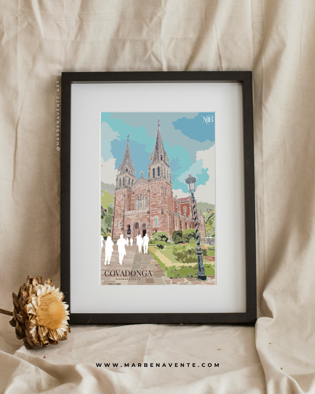 ILUSTRACION DE COVADONGA POR MARBENAVENTE