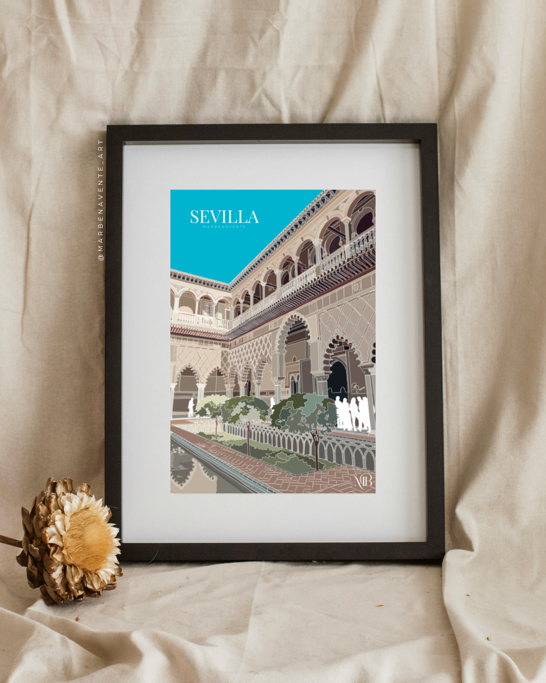 ILUSTRACIÓN PARA ENMARCAR DE SEVILLA POR MARBENAVENTE