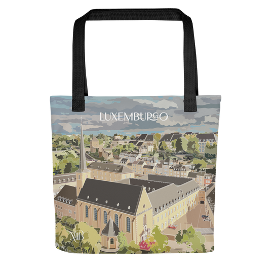 FRONTAL - TOTE BAG CON ILUSTRACIÓN DE LUXEMBURGO-GRAN DUCADO DE MARBENAVENTE