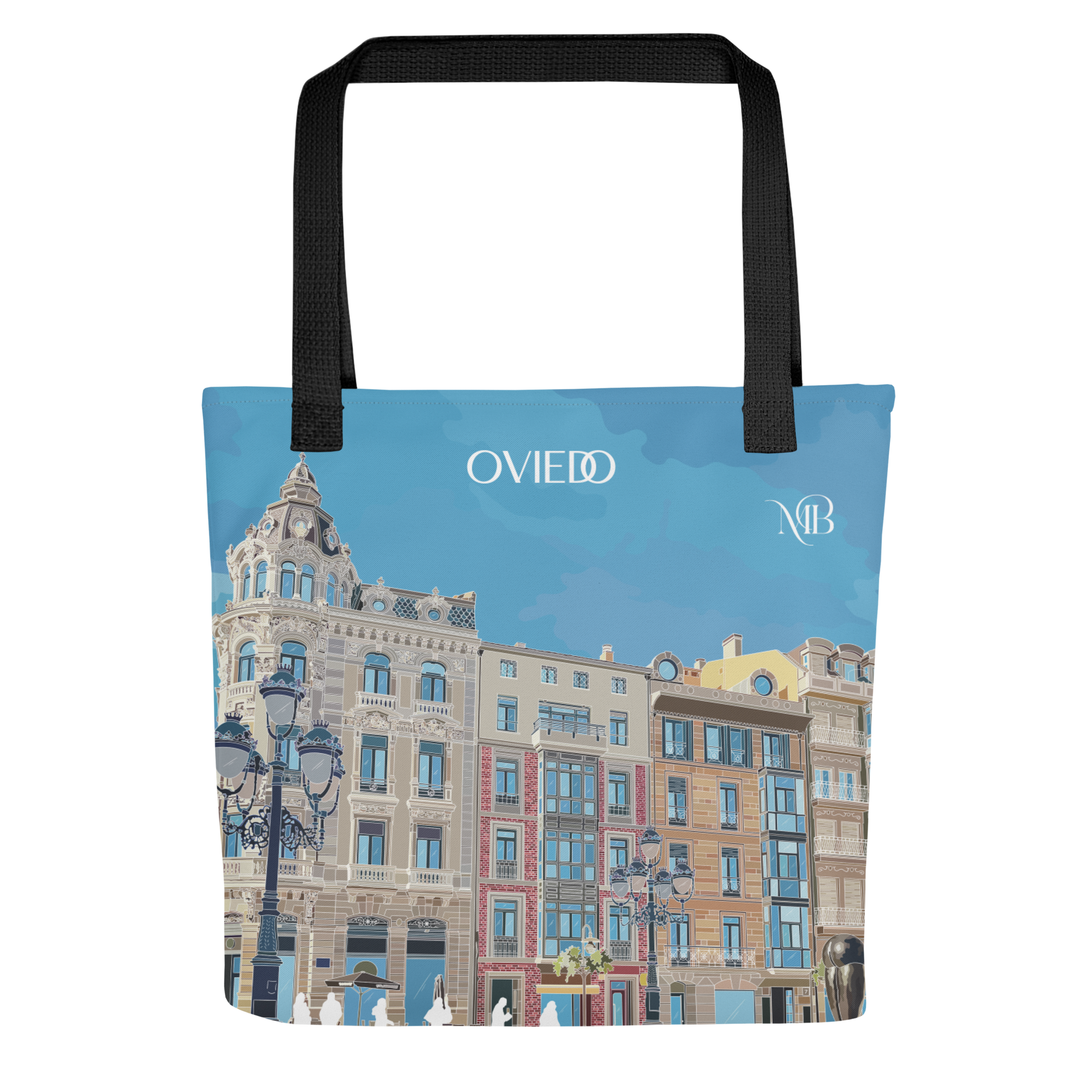 FRONTAL- TOTE BAG CON ILUSTRACIÓN DE OVIEDO-ASTURIAS DE MARBENAVENTE