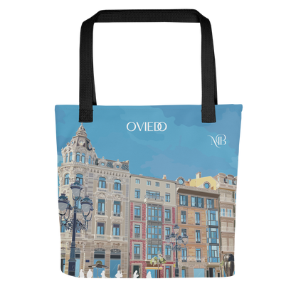 FRONTAL- TOTE BAG CON ILUSTRACIÓN DE OVIEDO-ASTURIAS DE MARBENAVENTE