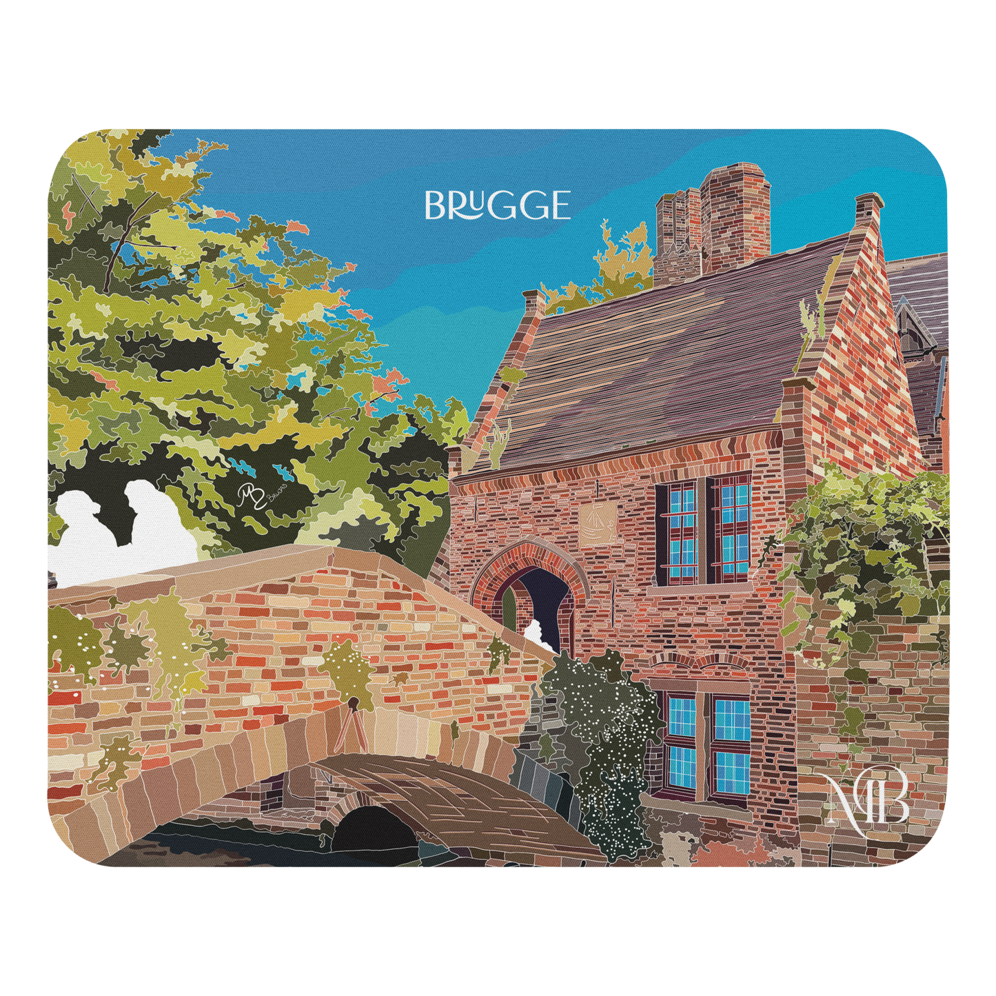 MOUSE PAD CON ILUSTRACIÓN DE BRUJAS-BRUGGE POR MARBENAVENTE