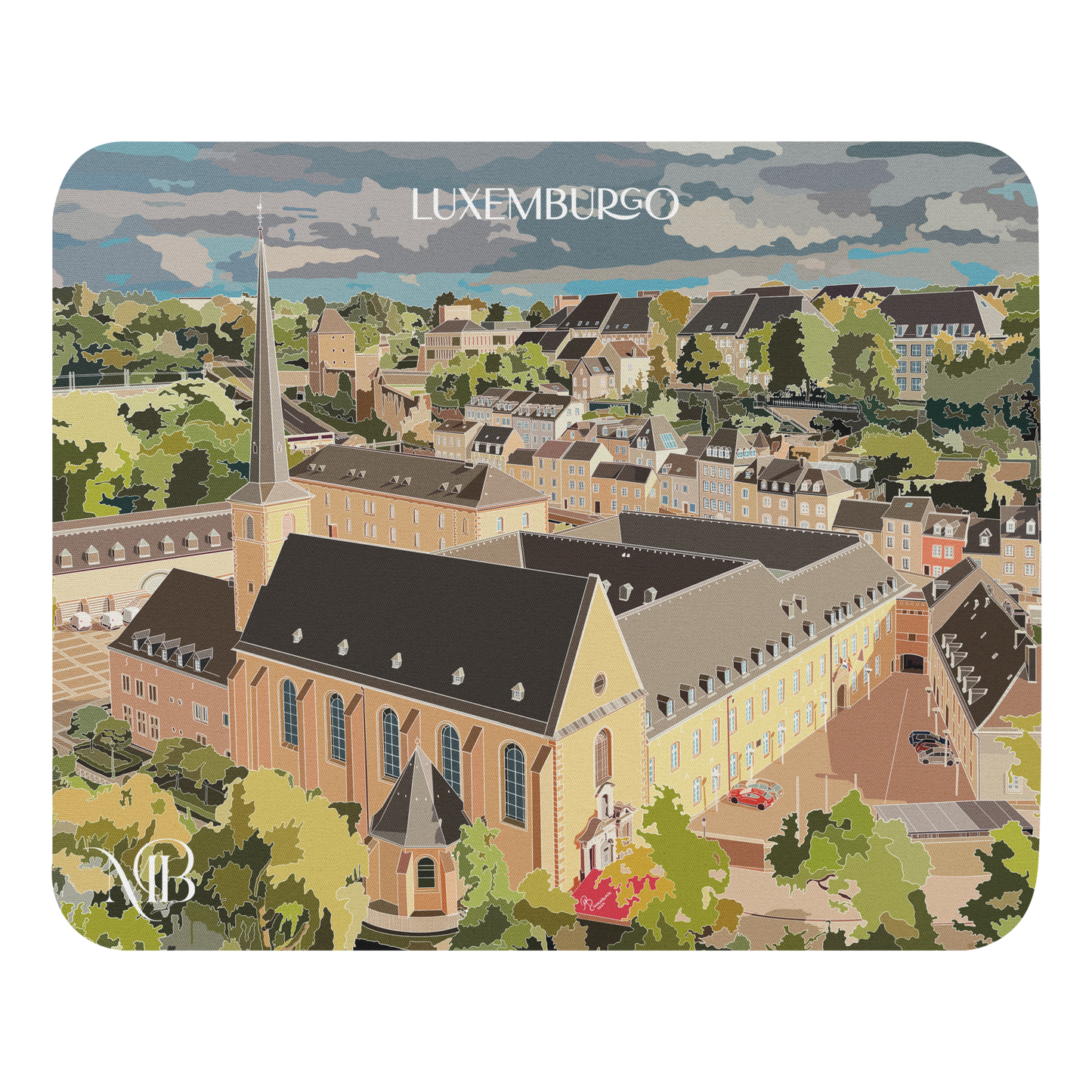 MOUSE PAD CON ILUSTRACIÓN DE LUXEMBURGO-GRAN DUCADO POR MARBENAVENTE