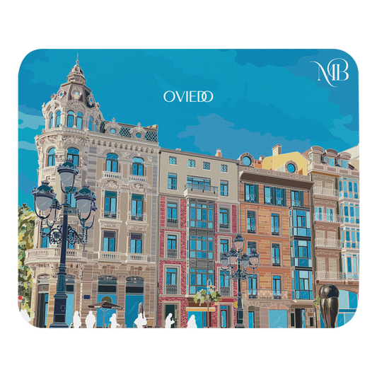 MOUSE PAD CON ILUSTRACIÓN DE OVIEDO-ASTURIAS POR MARBENAVENTE