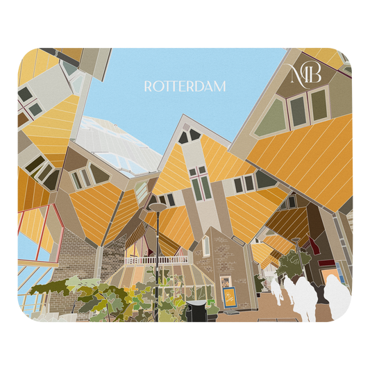 MOUSE PAD CON ILUSTRACIÓN DE ROTTERDAM-PAISES BAJOS POR MARBENAVENTE