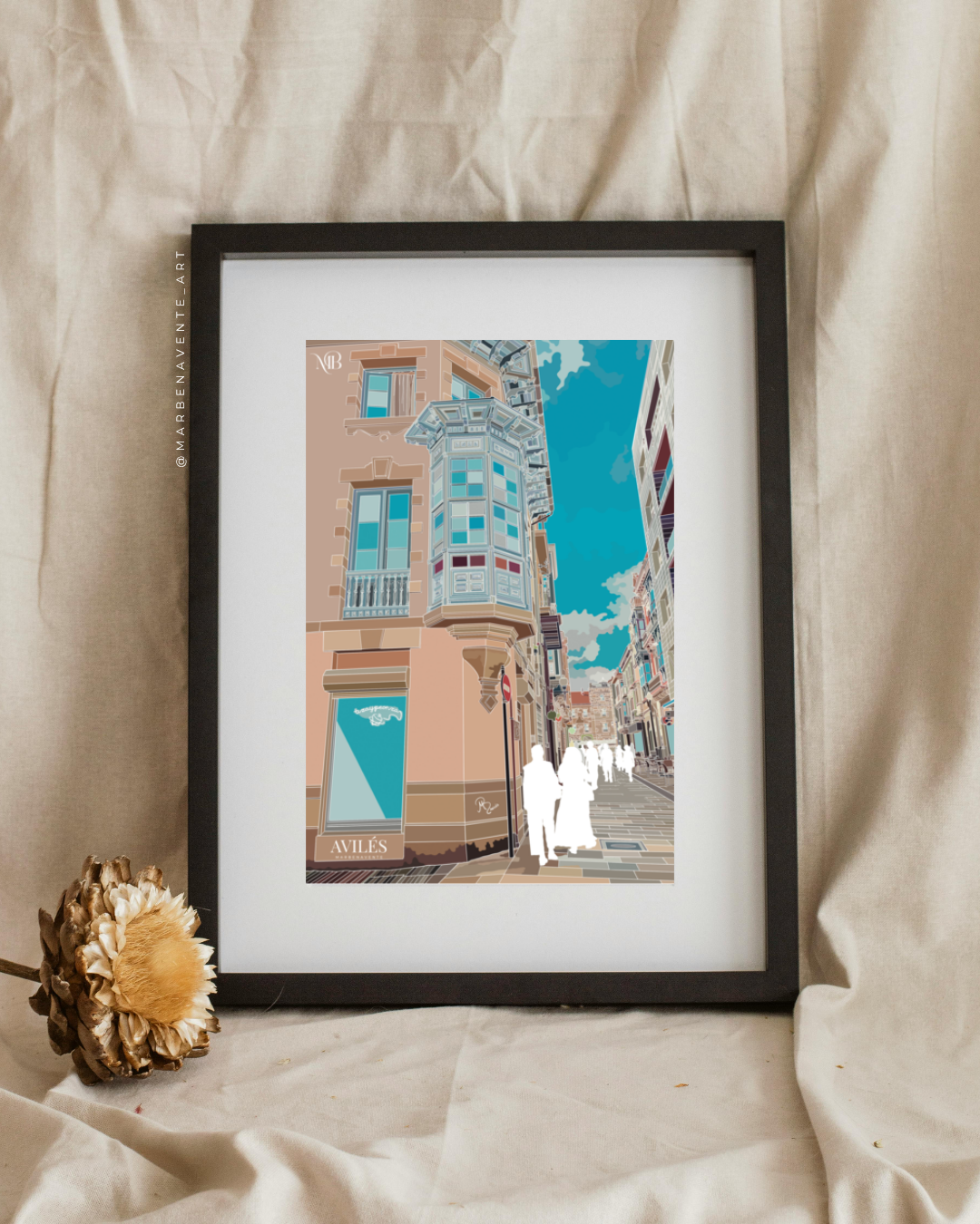 ILUSTRACION DE MARBENAVENTE DE AVILES EN CALLE LA FRUTA