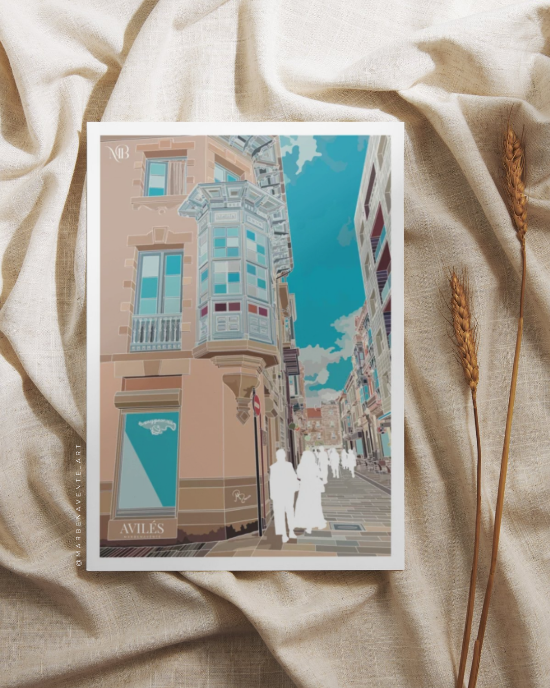 ILUSTRACION DE MARBENAVENTE DE AVILES EN CALLE LA FRUTA