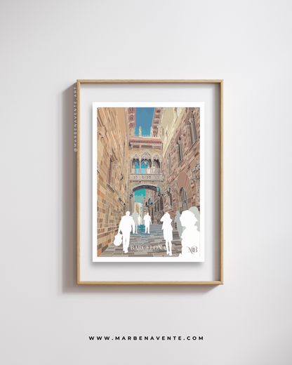 ILUSTRACION DE BARCELONA DE  MARBENAVENTE 