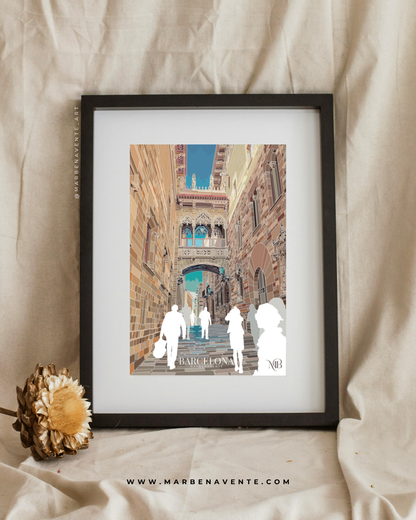 ILUSTRACION DE BARCELONA DE  MARBENAVENTE 