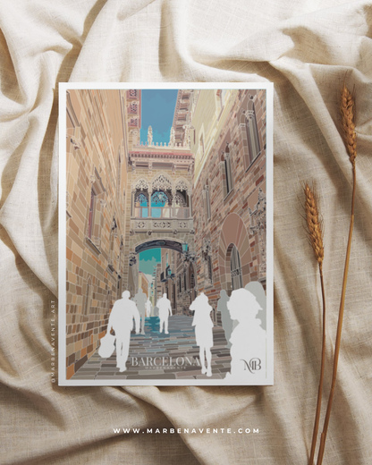 ILUSTRACION DE BARCELONA DE  MARBENAVENTE 
