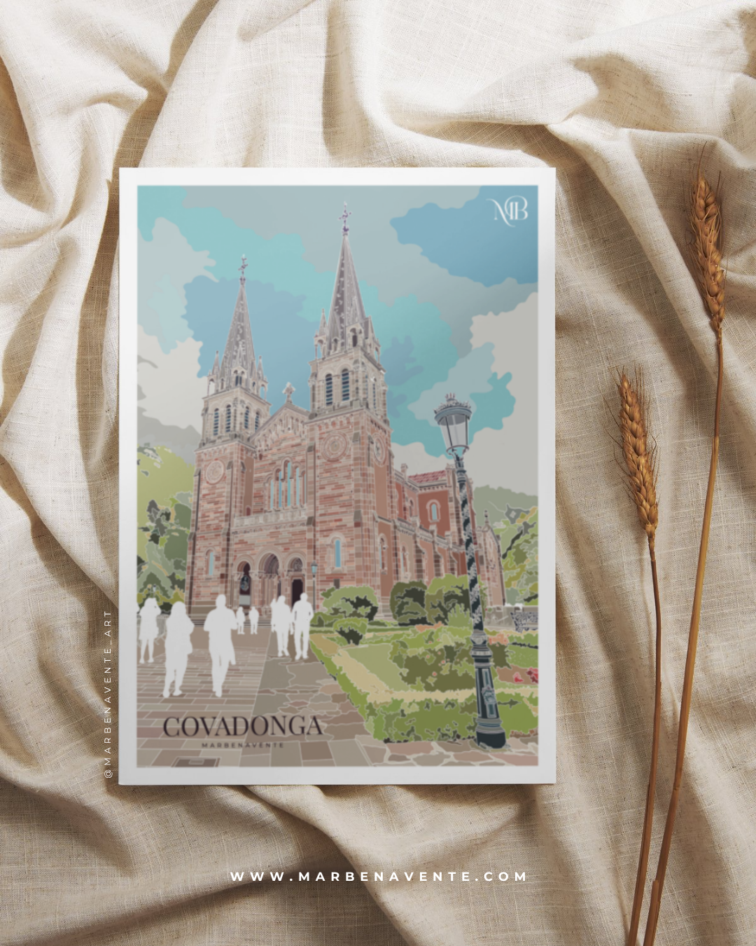 ILUSTRACION DE COVADONGA POR MARBENAVENTE