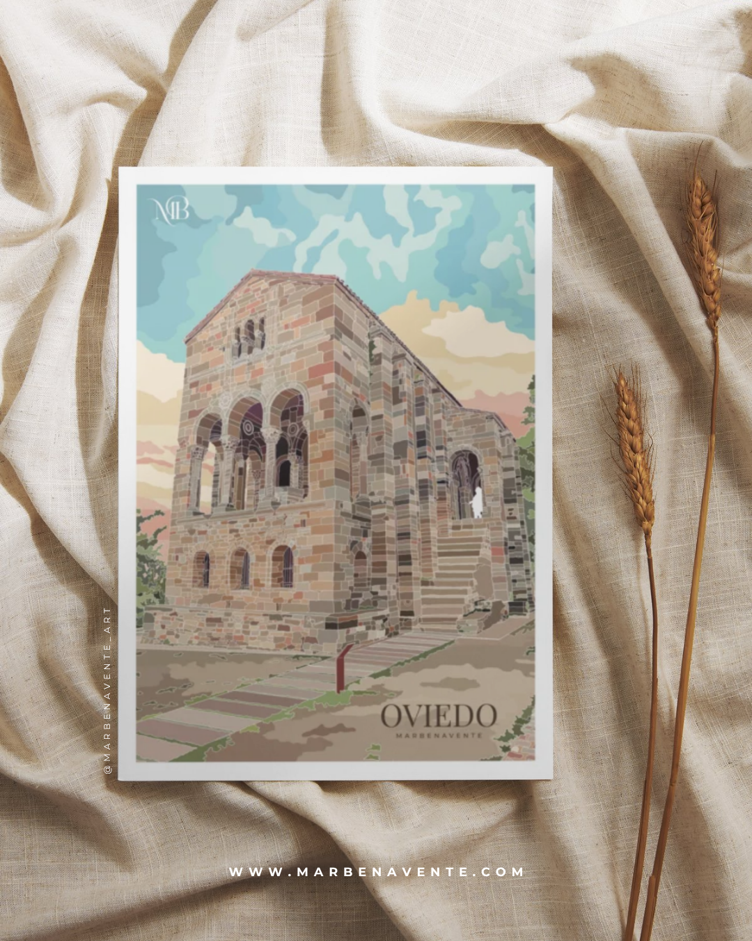 ILUSTRACION DE SANTA MARIA DEL NARANCO POR MARBENAVENTE