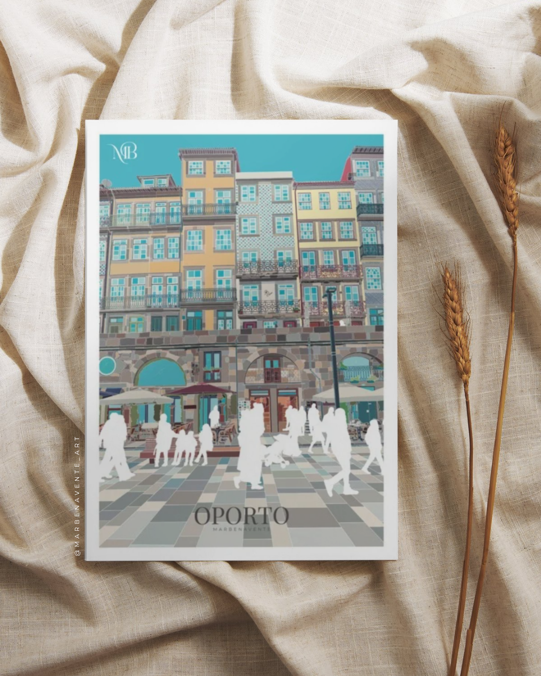 ILUSTRACIÓN DE OPORTO POR MARBENAVENTE PARA ENMARCAR Y DECORAR.