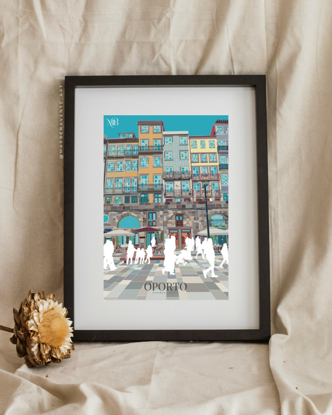 ILUSTRACIÓN DE OPORTO POR MARBENAVENTE PARA ENMARCAR Y DECORAR.