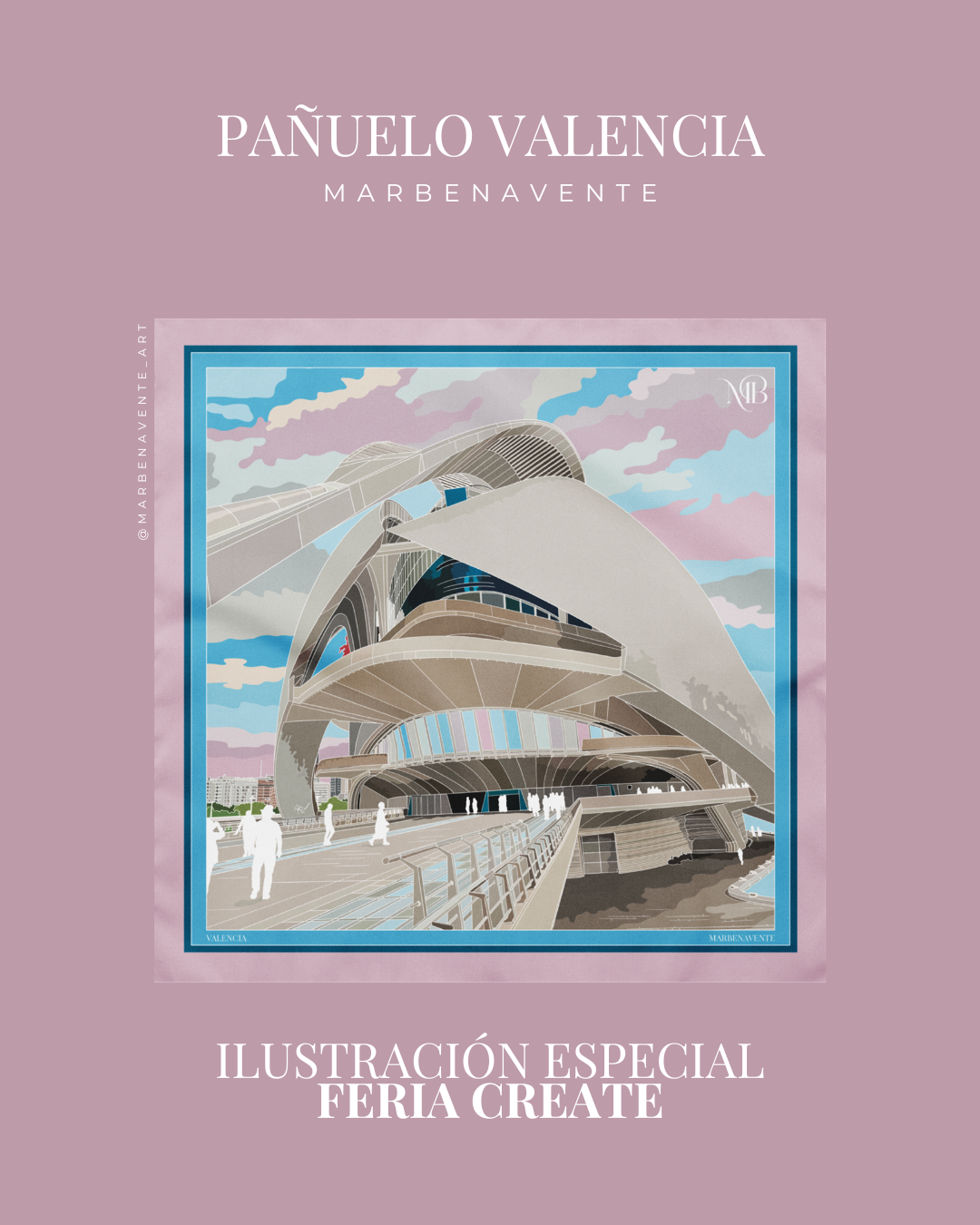 PAÑUELO ILUSTRACIÓN VALENCIA - FERIA CREATE