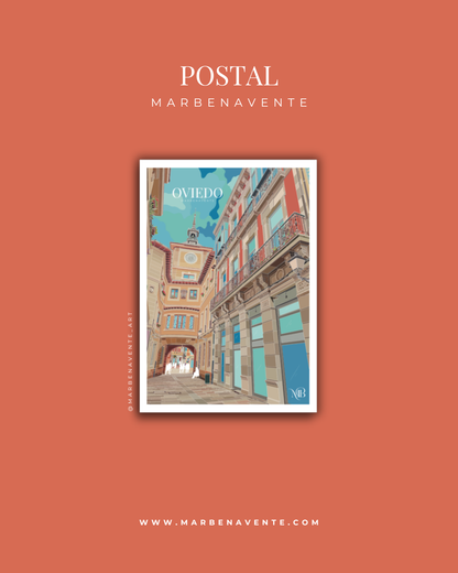 POSTAL ILUSTRADA POR MARBENAVENTE DE OVIEDO