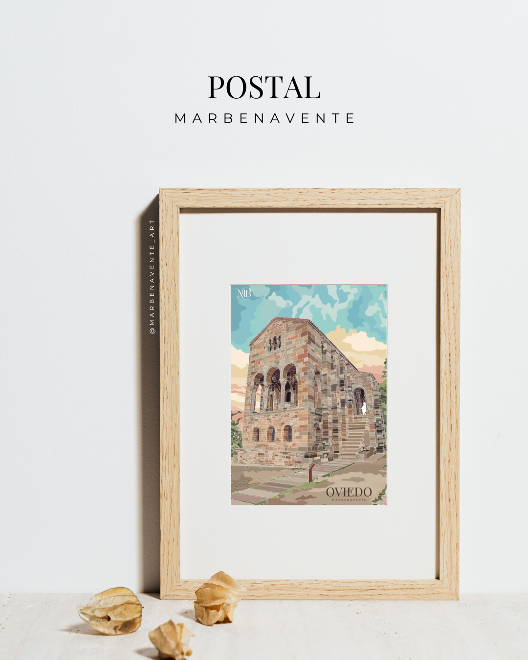 POSTAL ILUSTRADA DE SANTA MARIA DEL NARANACO POR MARBENAVENTE