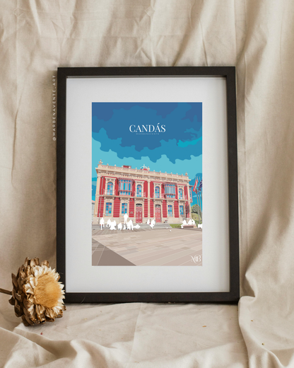 ILUSTRACION POR MARBENAVENTE DEL AYUNTAMIENTO DE CARREÑO EN CANDÁS - ASTURIAS
