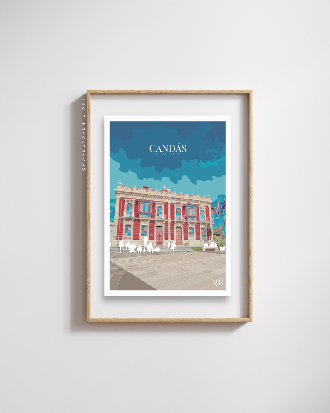 ILUSTRACION POR MARBENAVENTE DEL AYUNTAMIENTO DE CARREÑO EN CANDÁS - ASTURIAS