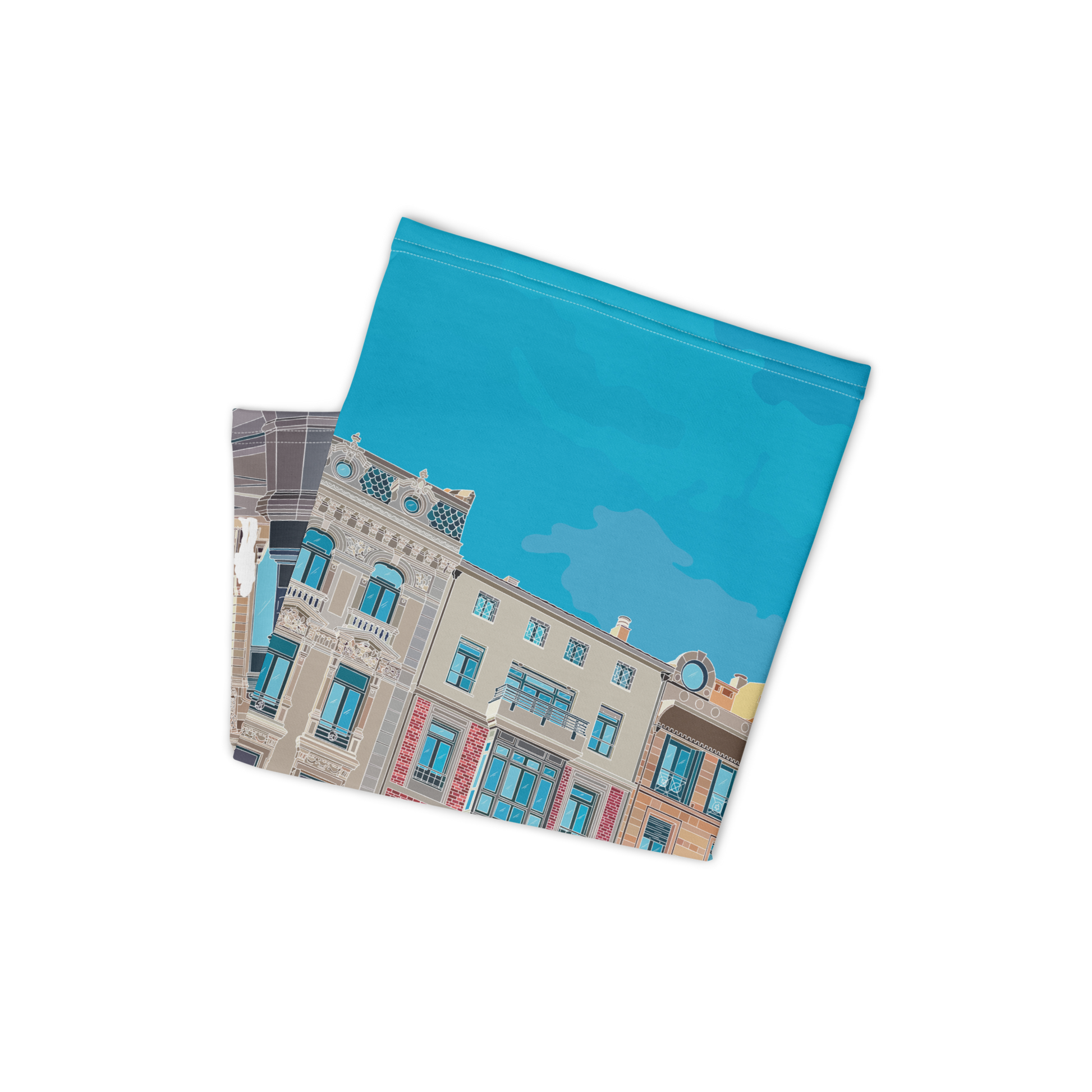 PAÑUELO TUBULAR DOBLADO - ILUSTRACIÓN OVIEDO  - MARBENAVENTE