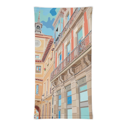 PAÑUELO TUBULAR  PARTE FRONTAL - ILUSTRACIÓN OVIEDO RELOJ - MARBENAVENTE