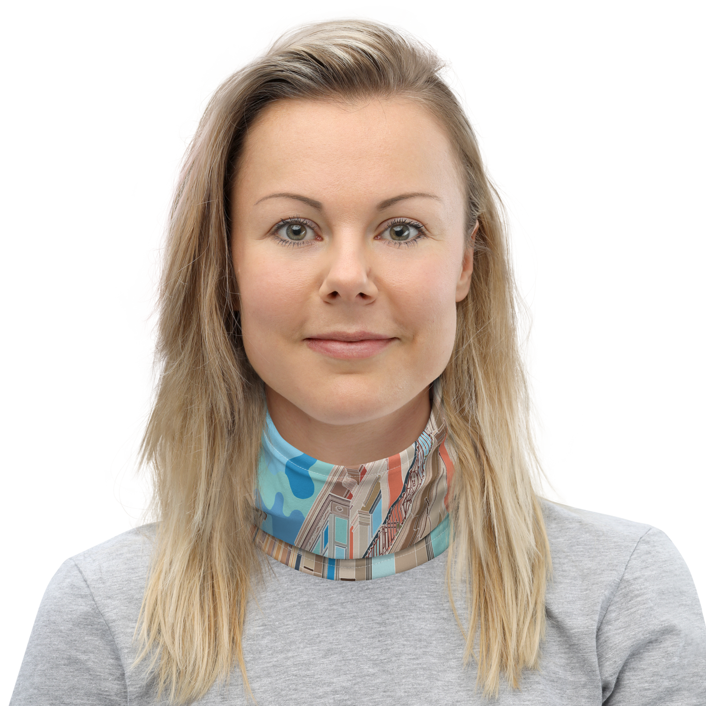 PAÑUELO TUBULAR  ILUSTRACIÓN OVIEDO RELOJ - MARBENAVENTE