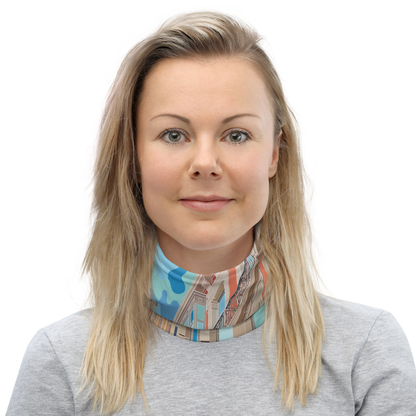 PAÑUELO TUBULAR  ILUSTRACIÓN OVIEDO RELOJ - MARBENAVENTE