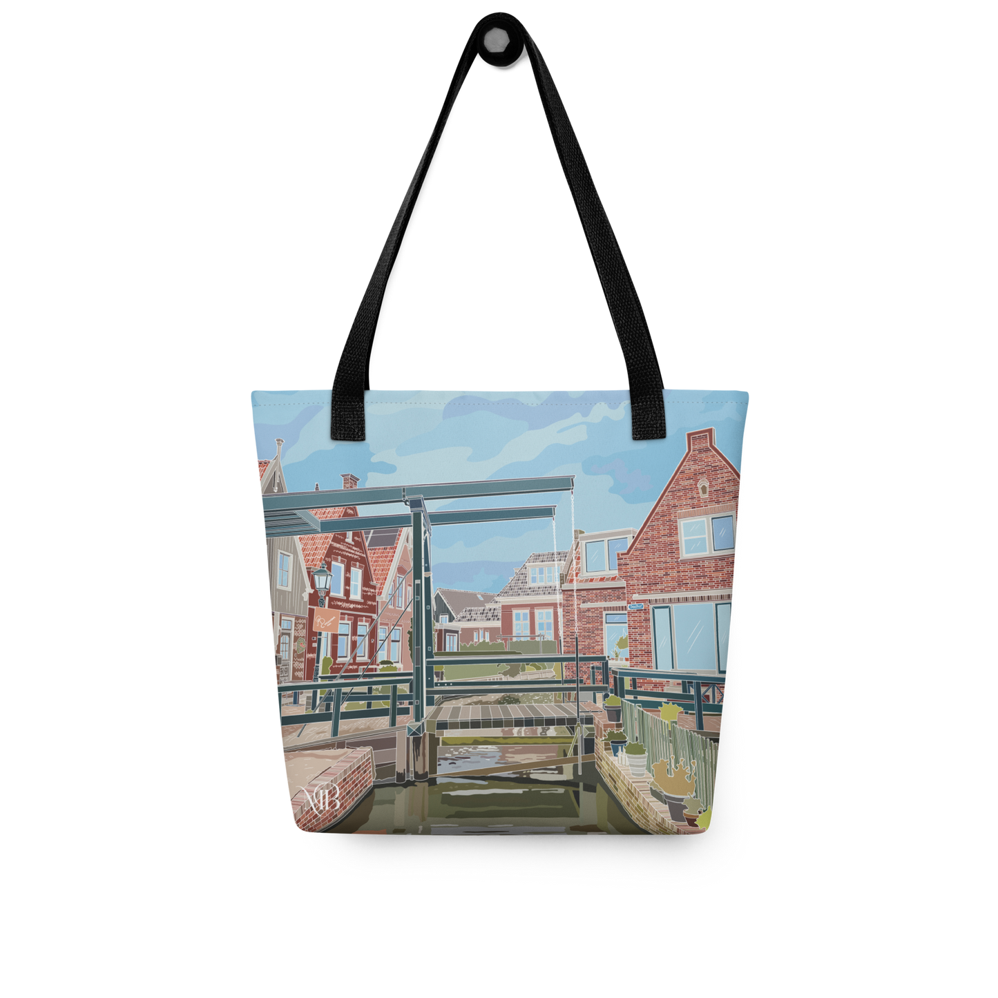 ATRAS - TOTE BAG CON ILUSTRACIÓN DE VOLENDAM DE MARBENAVENTE
