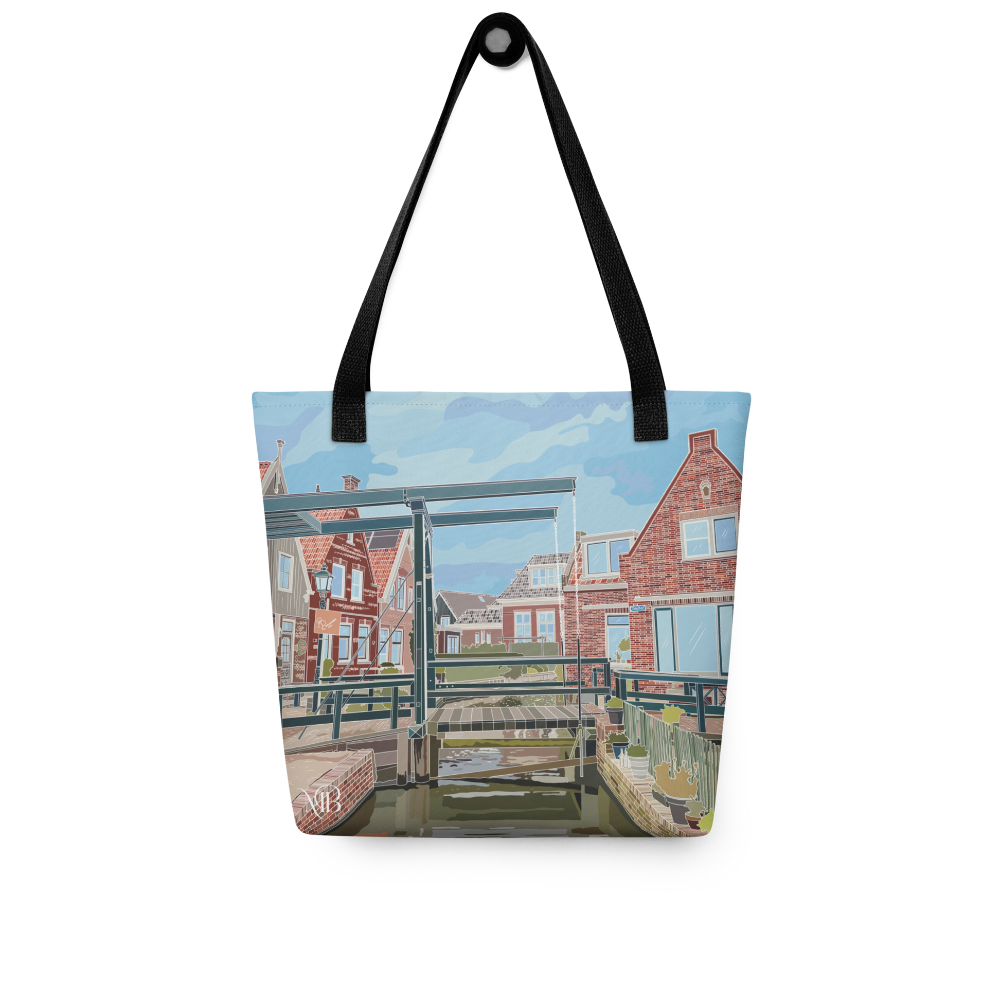ATRAS - TOTE BAG CON ILUSTRACIÓN DE VOLENDAM DE MARBENAVENTE