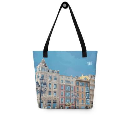 ATRÁS - TOTE BAG CON ILUSTRACIÓN DE OVIEDO-ASTURIAS DE MARBENAVENTE