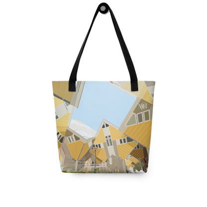 ATRÁS - TOTE BAG CON ILUSTRACIÓN DE ROTTERDAM-PAISES BAJOS DE MARBENAVENTE