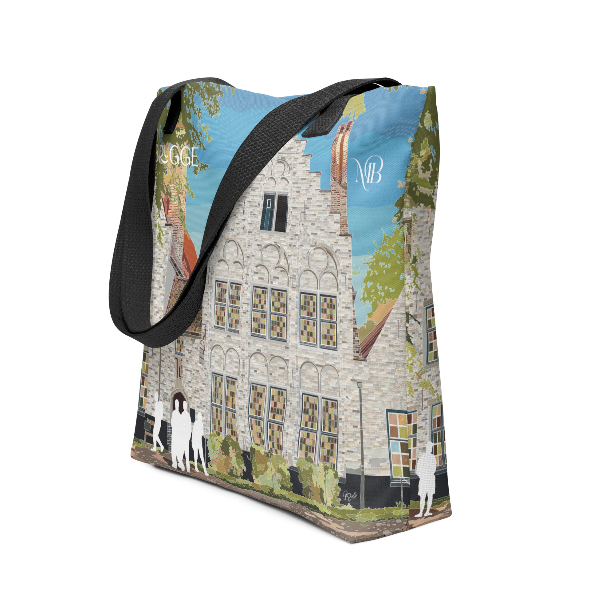 DE LADO - TOTE BAG CON ILUSTRACIÓN DE BRUGGE MARBENAVENTE