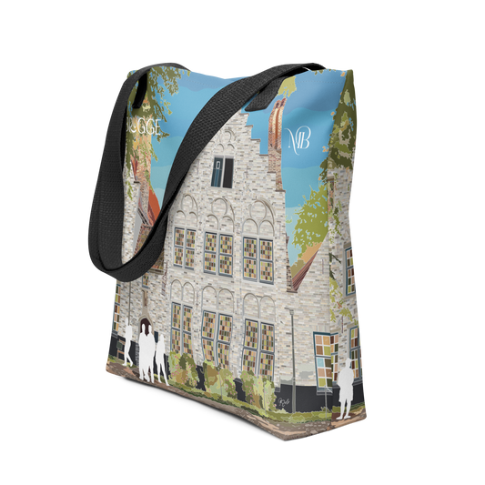 DE LADO - TOTE BAG CON ILUSTRACIÓN DE BRUGGE MARBENAVENTE