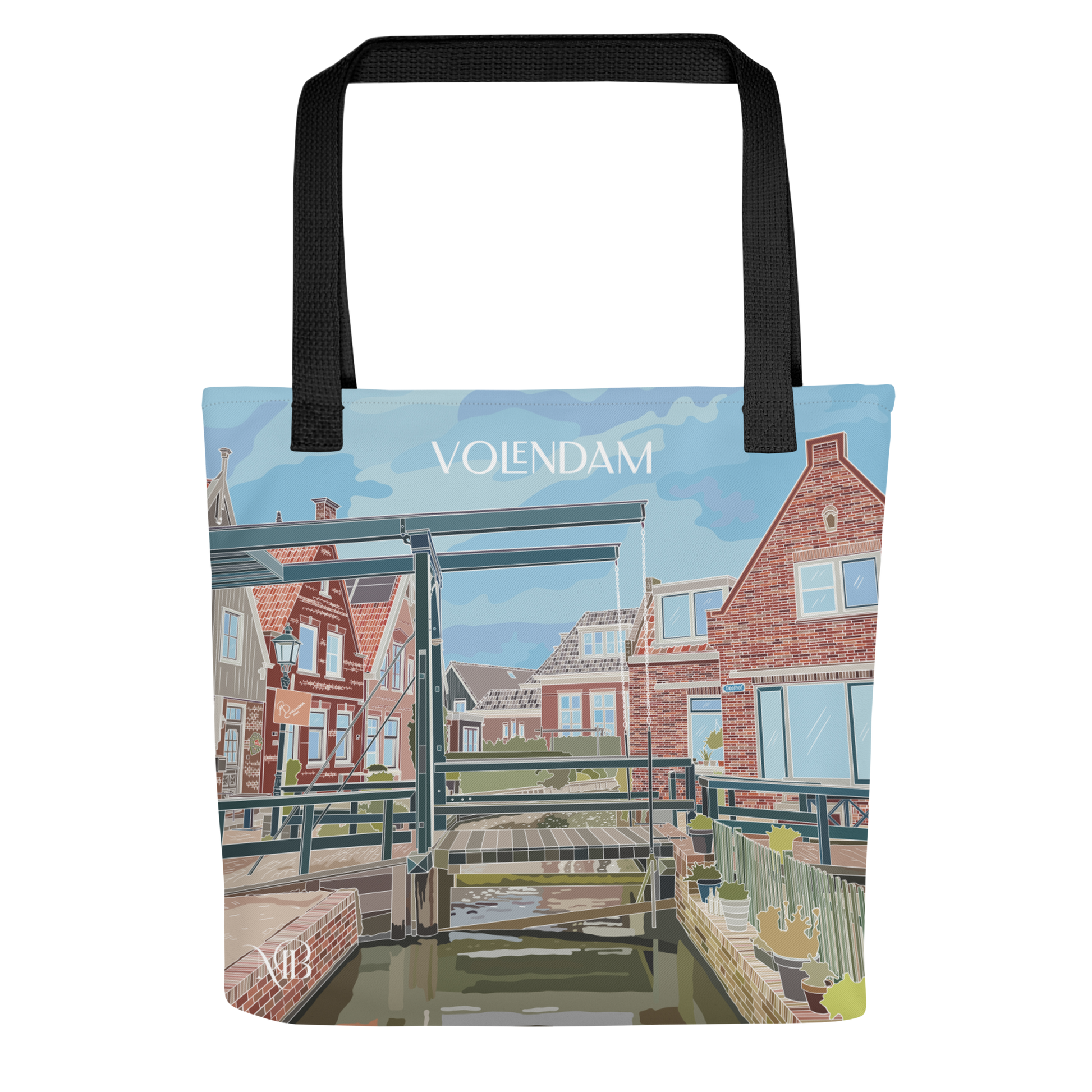 FRONTAL - TOTE BAG CON ILUSTRACIÓN DE VOLENDAM DE MARBENAVENTE