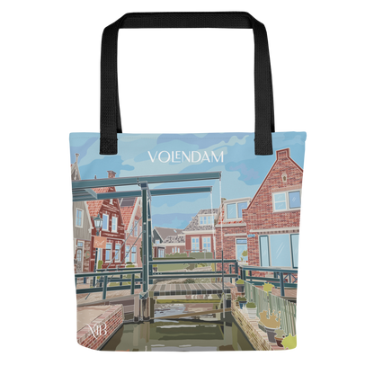 FRONTAL - TOTE BAG CON ILUSTRACIÓN DE VOLENDAM DE MARBENAVENTE