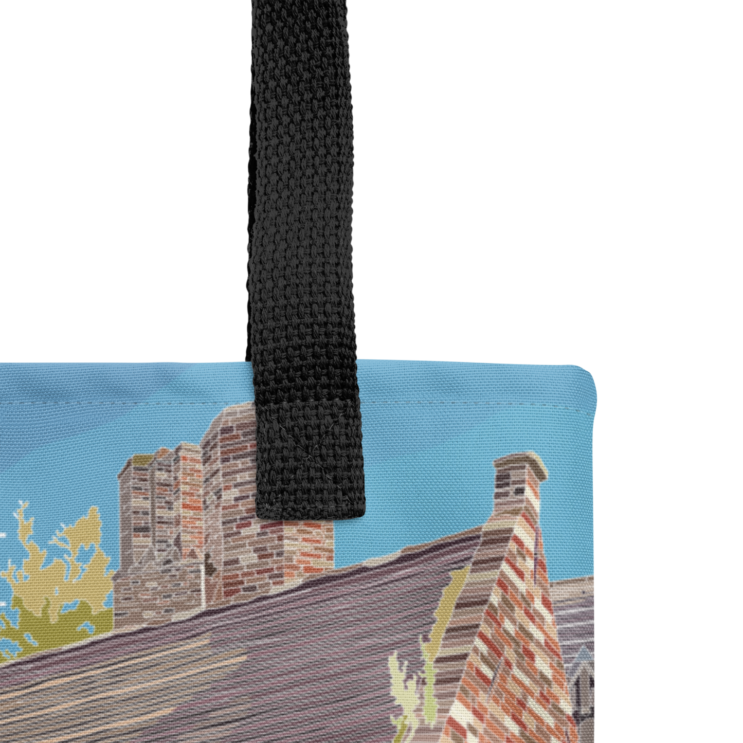 DETALLE- TOTE BAG CON ILUSTRACIÓN DE BRUGGE PUENTE MARBENAVENTE