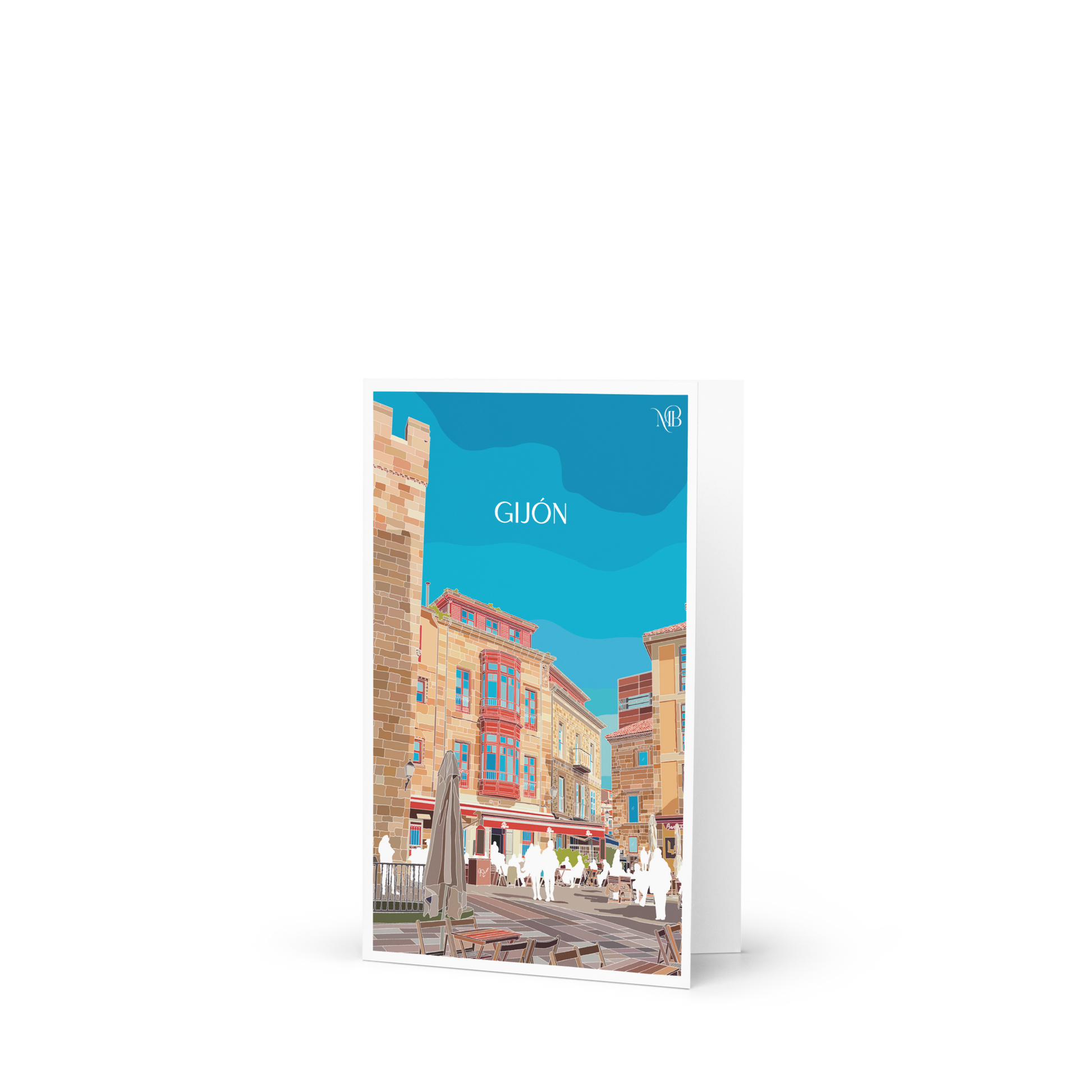 TARJETA ILUSTRADA DE GIJON-ASTURIAS POR MARBENAVENTE