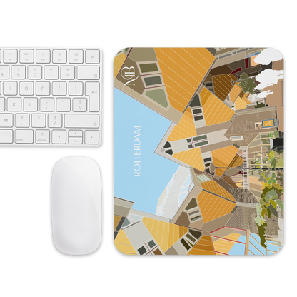 MOUSE PAD CON ILUSTRACIÓN DE ROTTERDAM-PAISES BAJOS POR MARBENAVENTE