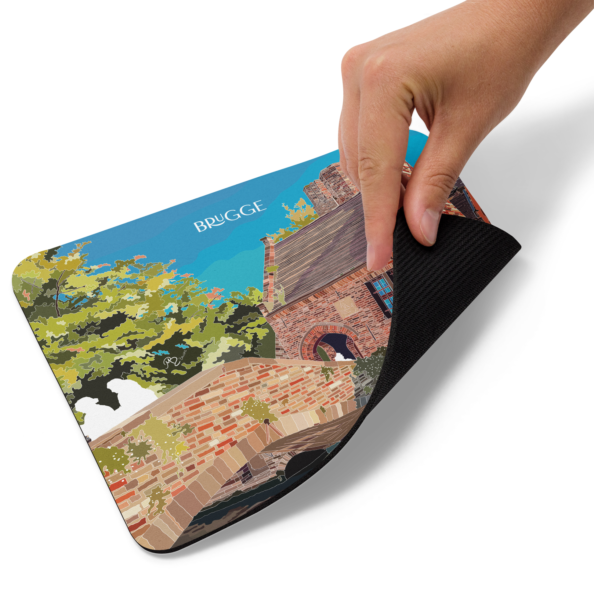 MOUSE PAD CON ILUSTRACIÓN DE BRUJAS-BRUGGE POR MARBENAVENTE