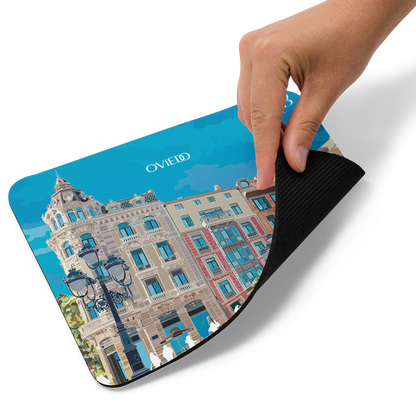 MOUSE PAD CON ILUSTRACIÓN DE OVIEDO-ASTURIAS POR MARBENAVENTE